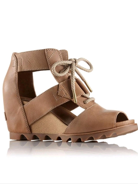 Sorel Shoes - Sorel  Joanie Lace-Up Wedge Sandals Women's Size 8.5